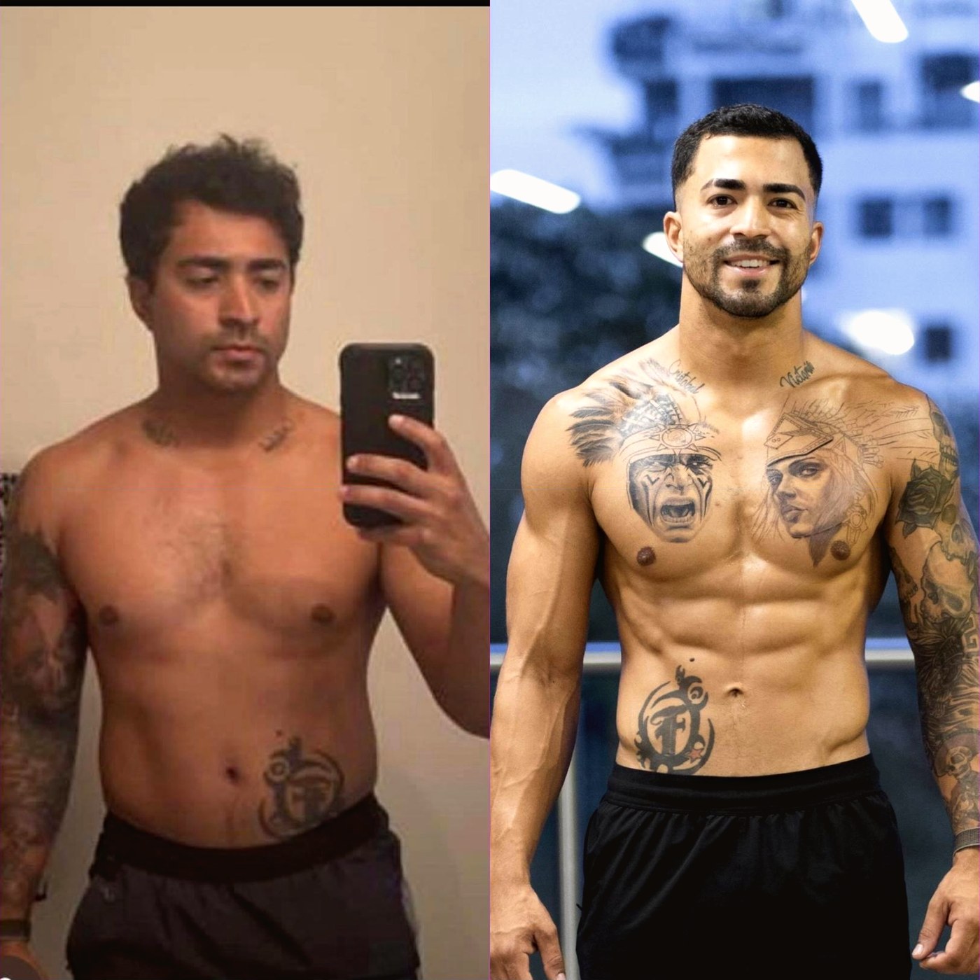 Fernando Lopez, Army veteran and founder, before and after working with Conquer Academy